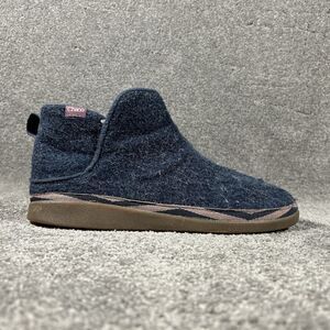 Chaco Revel Mid Casual Slip On Winter Booties Navy Felt Polyester Womens Sz 10.5
